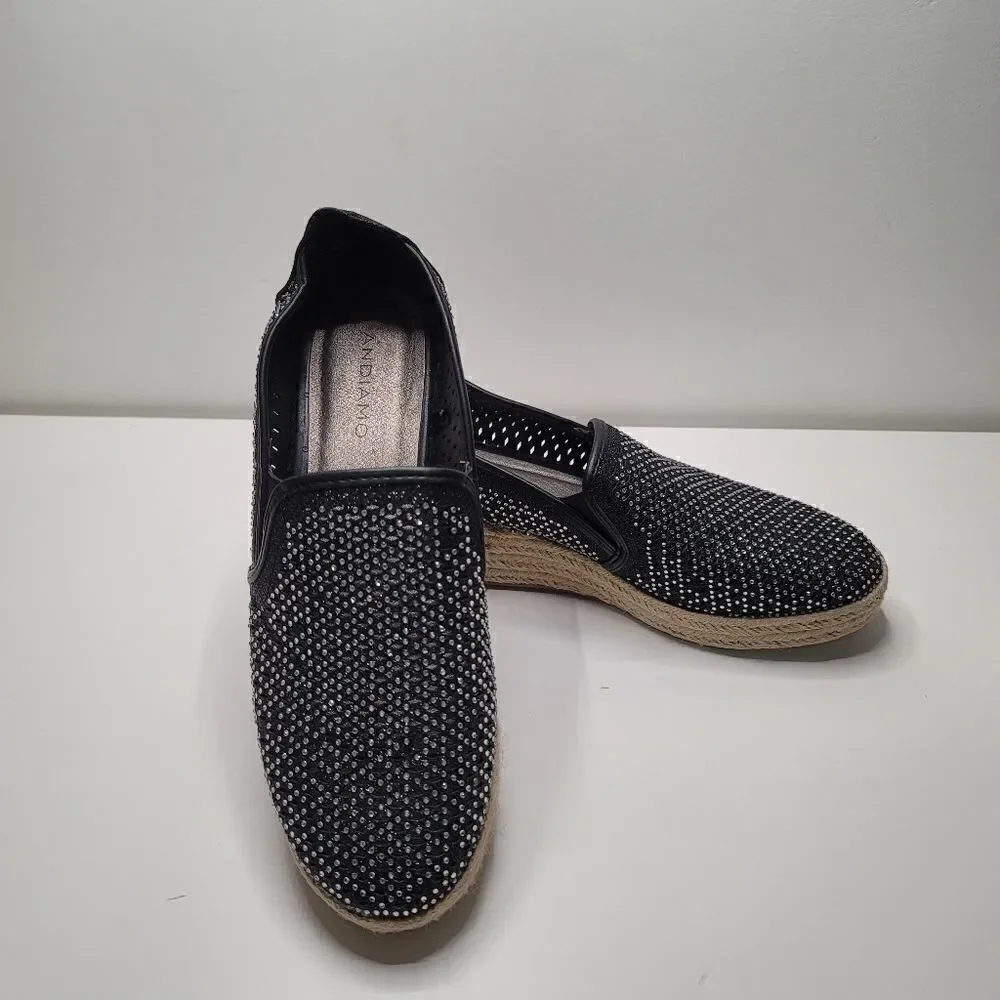 NEW Andiamo arosa jeweled espadrille slip …